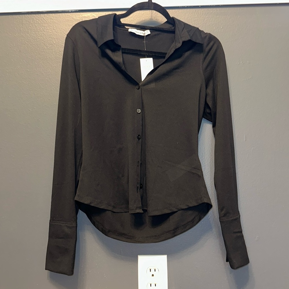 Sheer Abercrombie Button Down Top